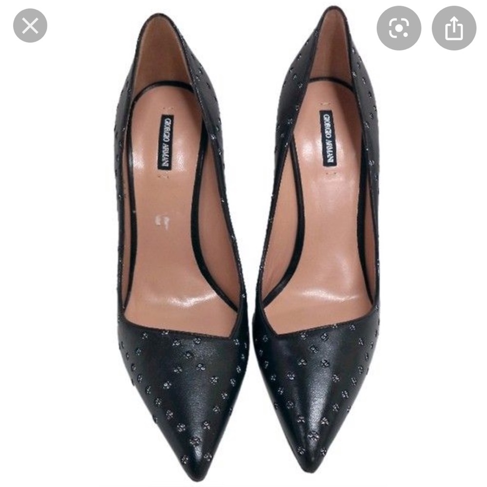 NWT Georgio Armani Asymmetrical Studded Pumps